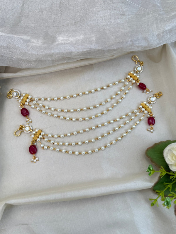 Luxurious Kundan Maatal Earchain 299