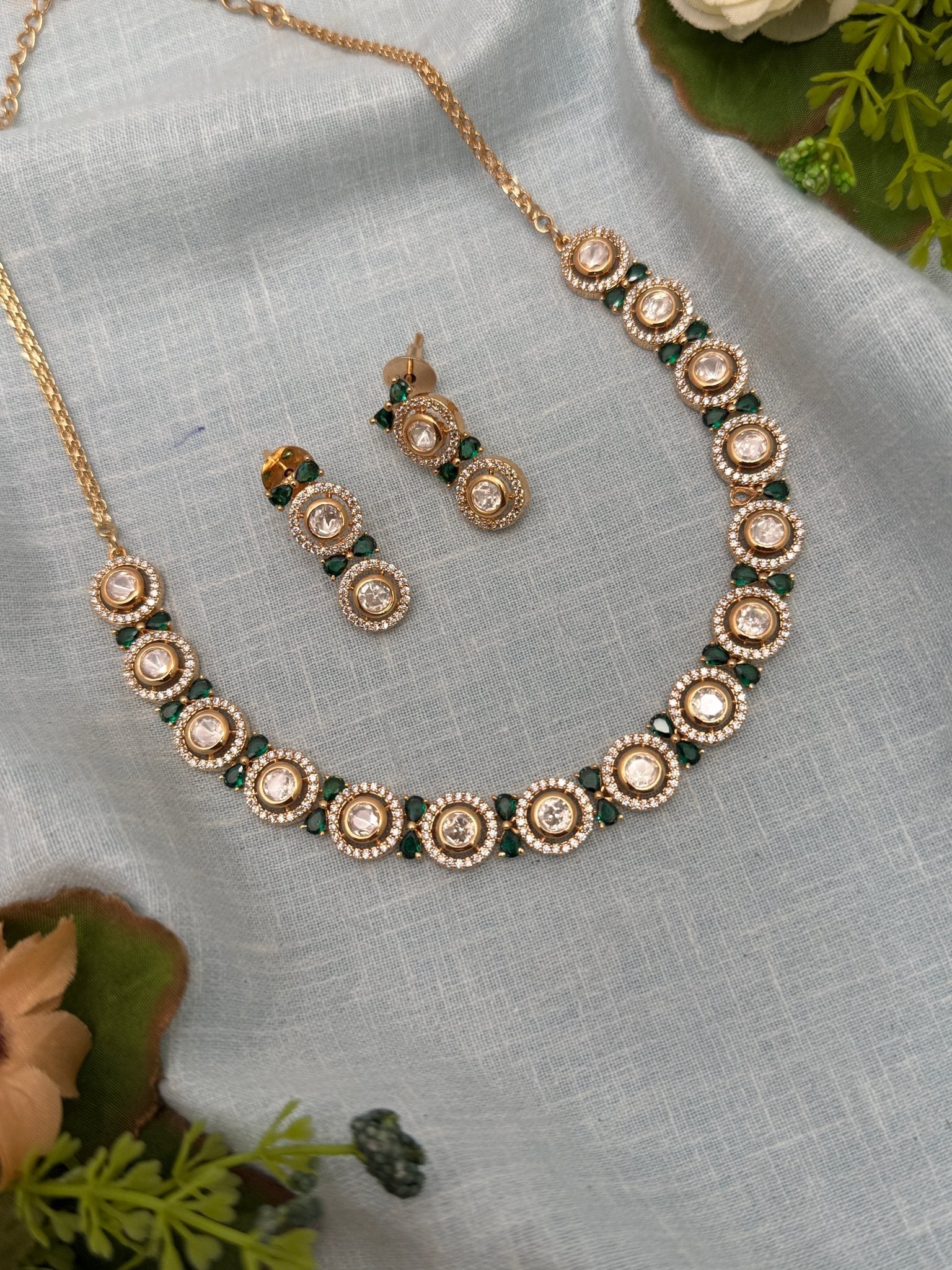 Luxurious Kundan Necklace Set 456 - Mahilas