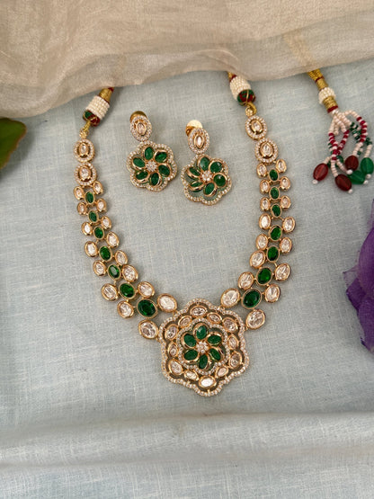 Luxurious Kundan Short Necklace Set 0717 - Mahilas