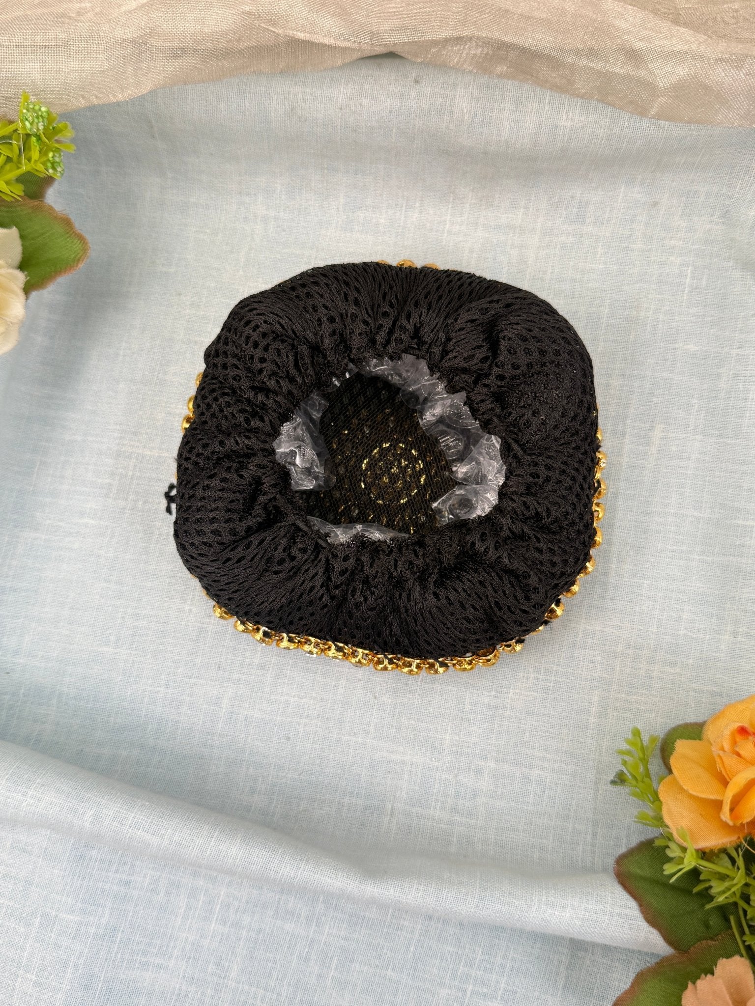 Luxurious Kundan Stone Bun Band Kuppa 0100 - Mahilas