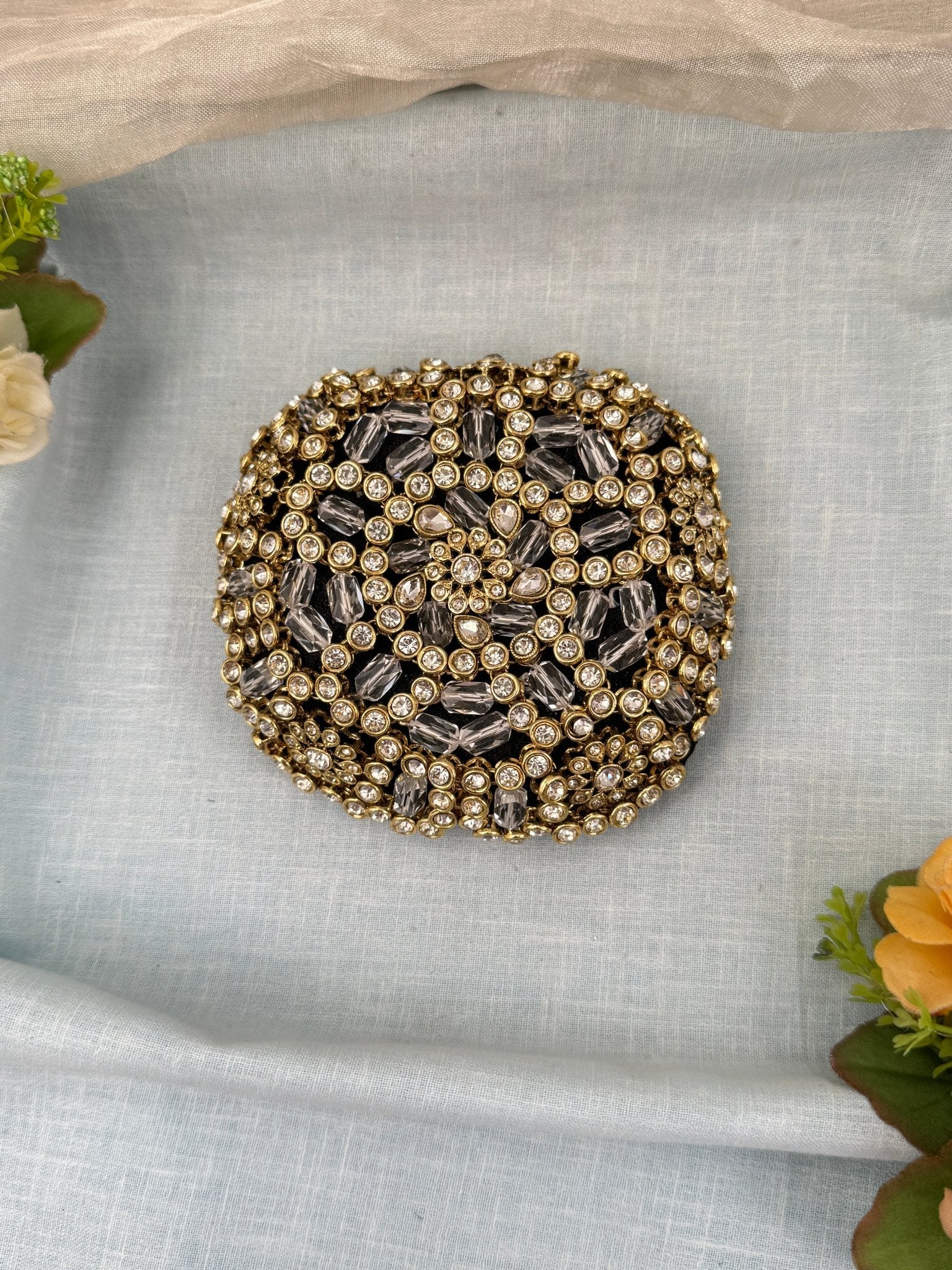 Luxurious Kundan Stone Bun Band Kuppa 0103 - Mahilas