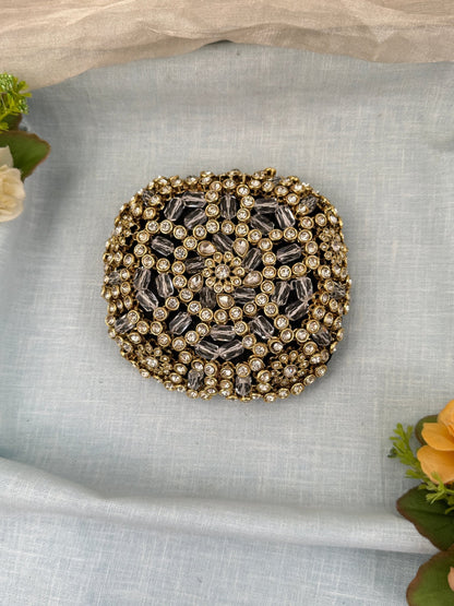Luxurious Kundan Stone Bun Band Kuppa 0103 - Mahilas