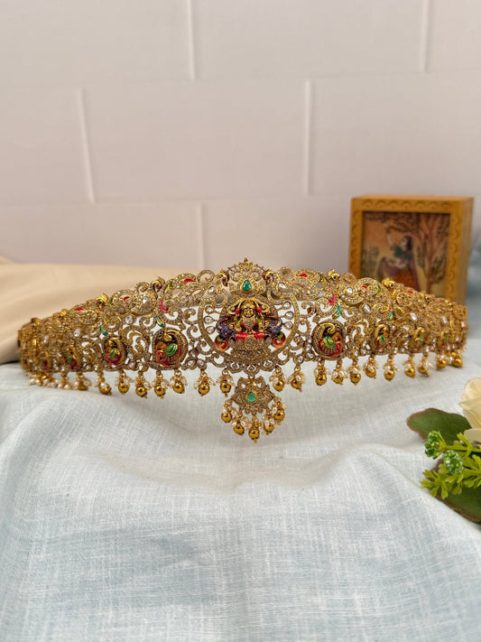 Luxurious Lakshmi Peacock Vaddanam Kamarbandh 7113 - Mahilas