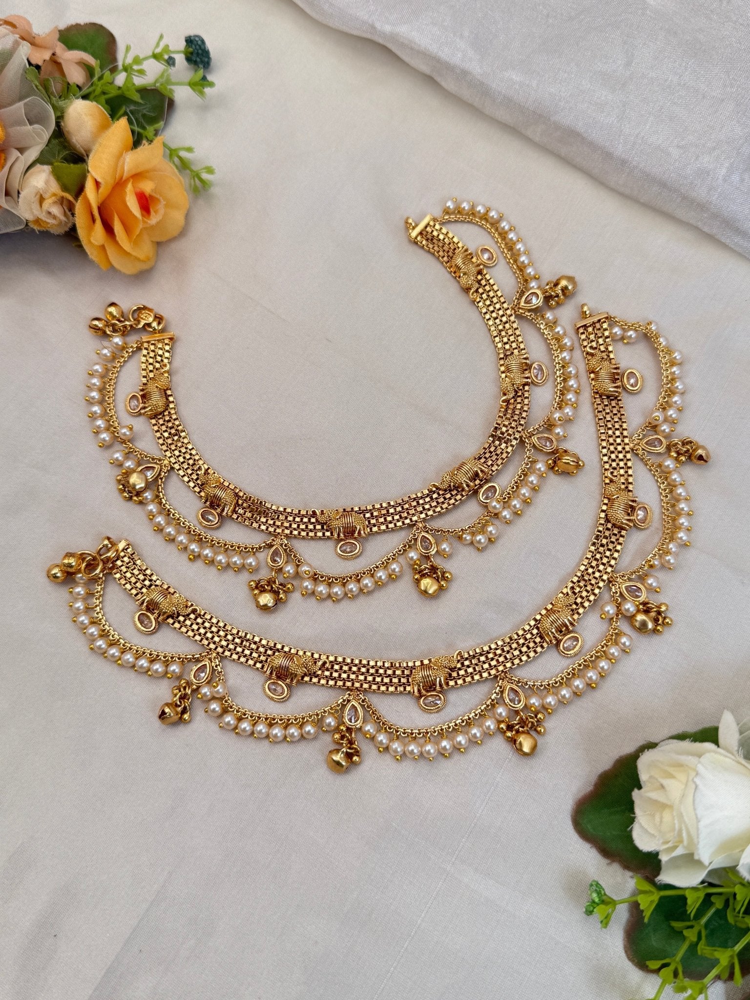 Luxurious Layer Antique Payal Anklet 0233 - Mahilas