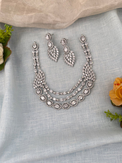 Luxurious Layer Stone Short Necklace Set 610 - Mahilas