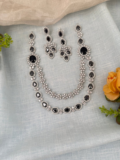 Luxurious Layer Stone Short Necklace Set 612 - Mahilas