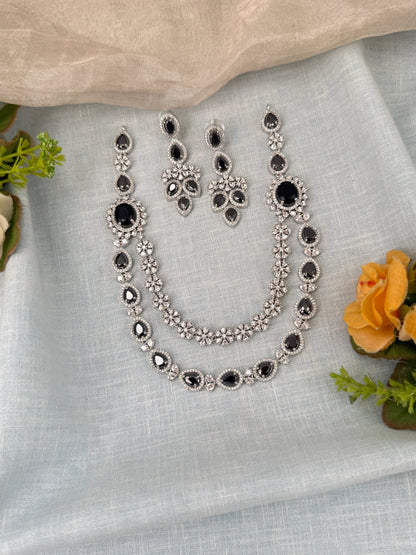 Luxurious Layer Stone Short Necklace Set 612 - Mahilas