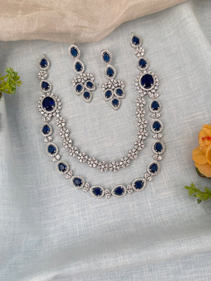 Luxurious Layer Stone Short Necklace Set 621 - Mahilas