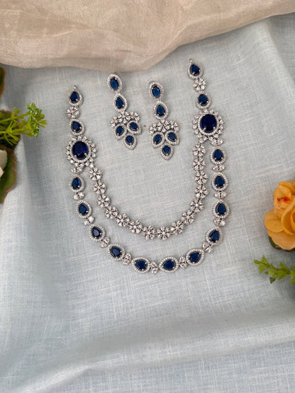 Luxurious Layer Stone Short Necklace Set 621 - Mahilas