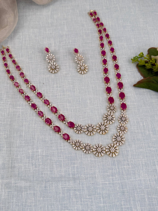 Luxurious Layered Stone Necklace Set 448 - Mahilas