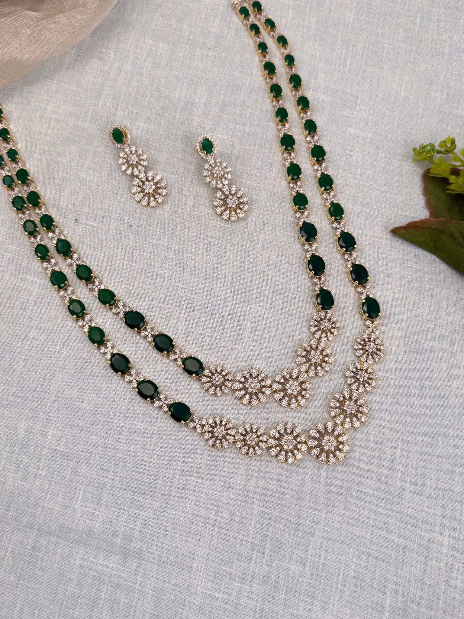Luxurious Layered Stone Necklace Set 450 - Mahilas