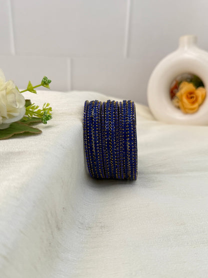 Luxurious Matching Glass Bangle Set Brick Design 20 Colors - 5245 - Mahilas