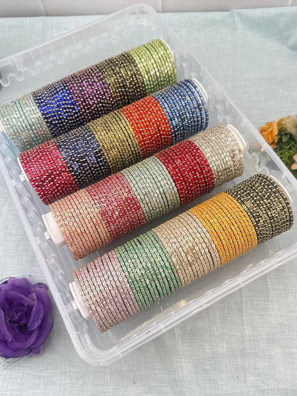 Luxurious New Coin Design Glass Bangle Full Box - 3473 - Mahilas