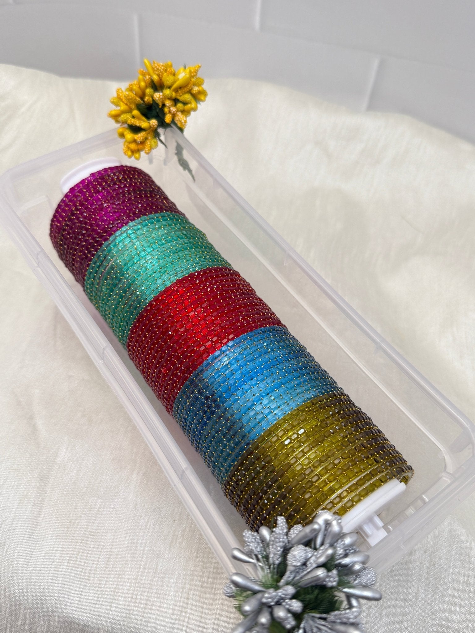 Luxurious New Rain Drop Pro Glass Bangle Box - 059 - Mahilas