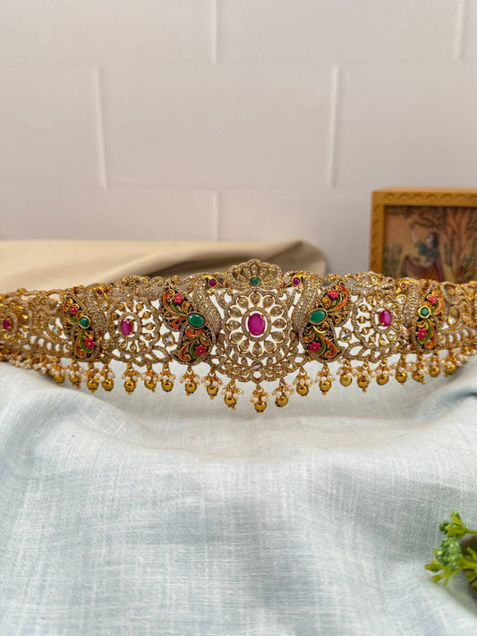 Luxurious Peacock Vaddanam Kamarbandh 7117 - Mahilas