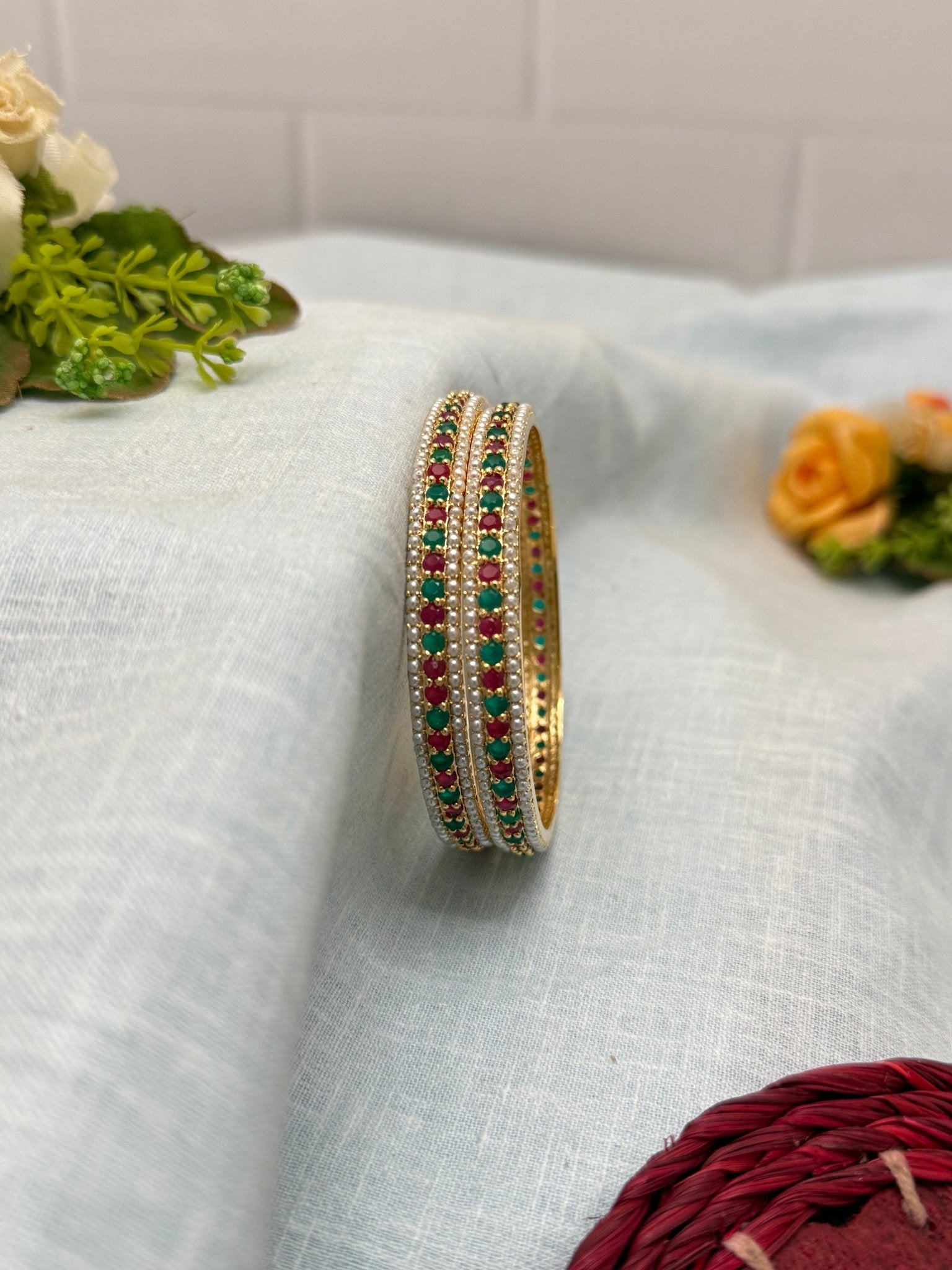 Luxurious Pearl Bangles 6976 - Mahilas