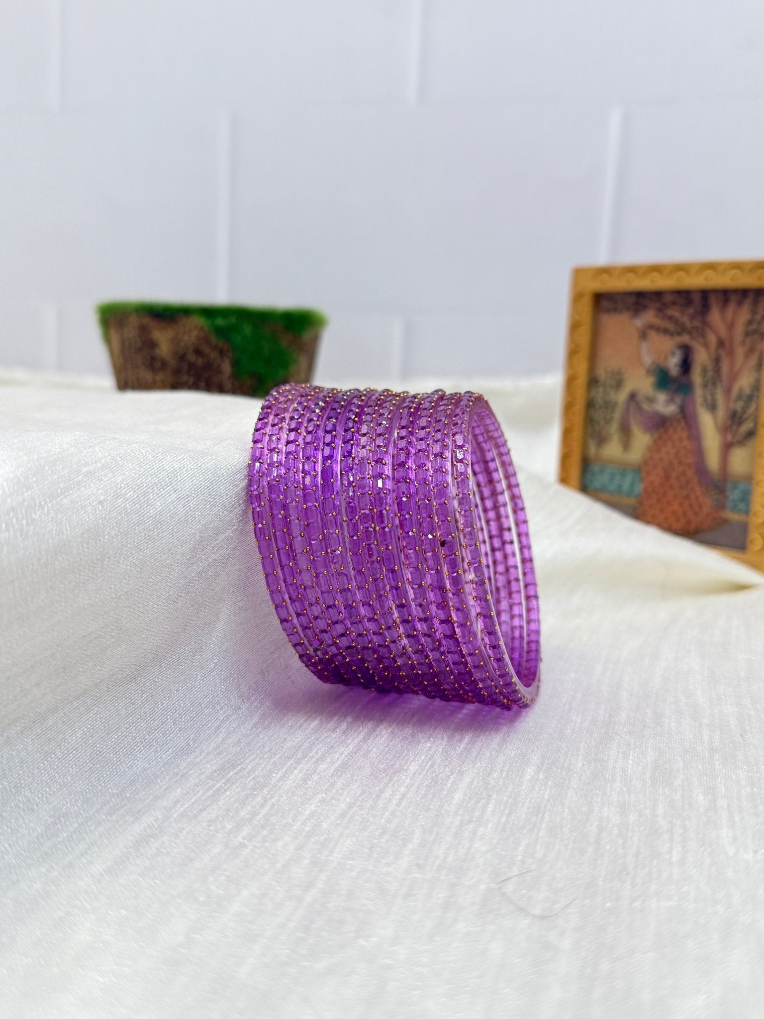 Luxurious Rain Drop Design New Glass Bangles Pro - 055 - Make your own box - Mahilas