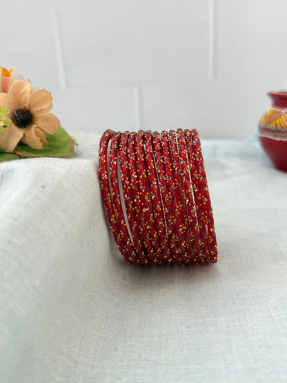 Luxurious Silk Drop Glass Bangles 3465 - Make your own box - Mahilas