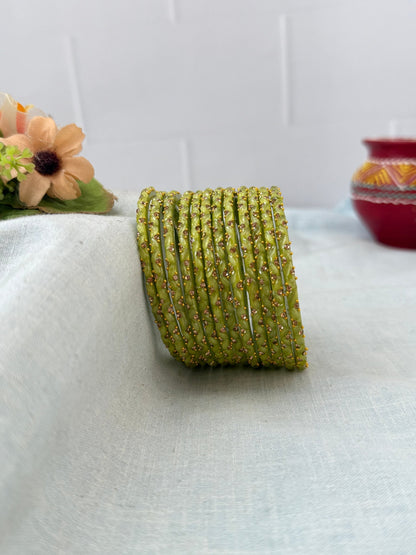 Luxurious Silk Drop Glass Bangles 3465 - Make your own box - Mahilas