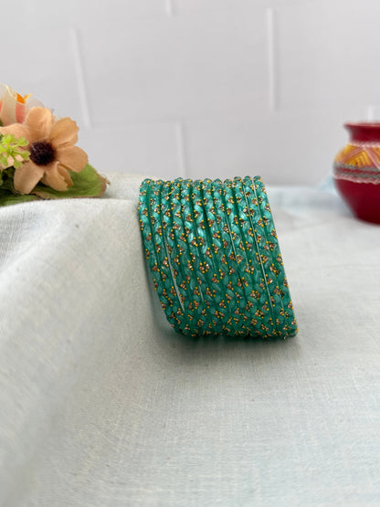 Luxurious Silk Drop Glass Bangles 3465 - Make your own box - Mahilas