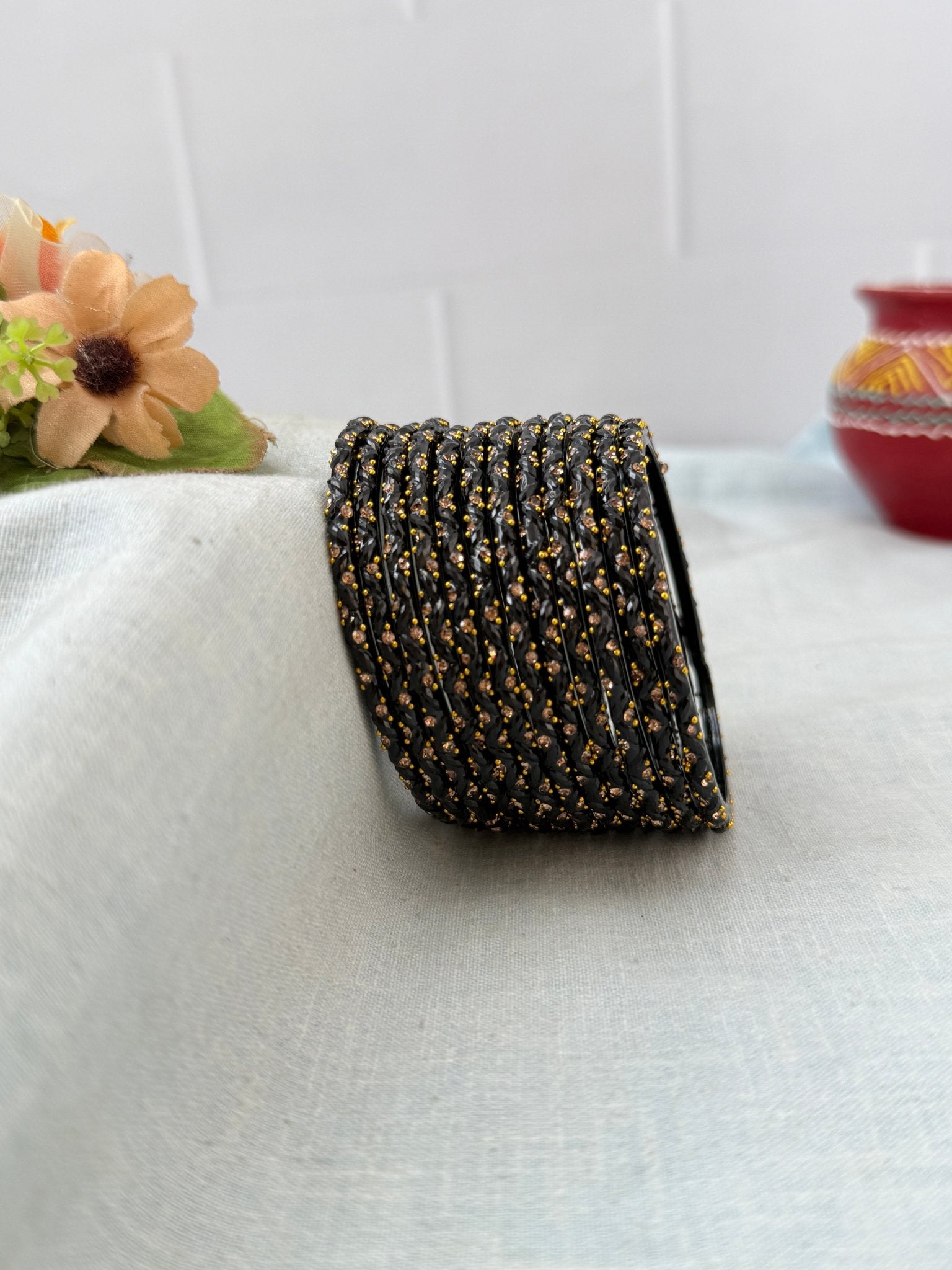 Luxurious Silk Drop Glass Bangles 3465 - Make your own box - Mahilas