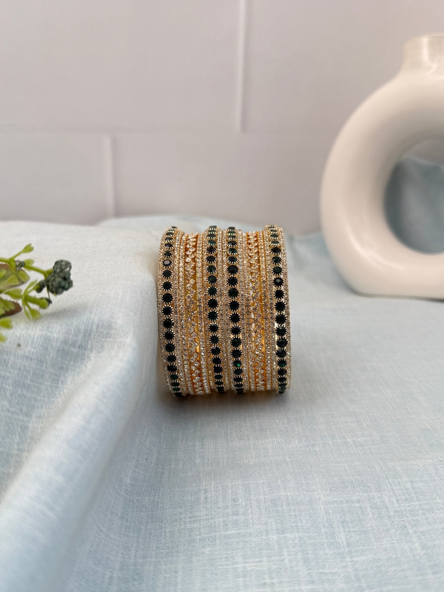 Luxurious Stone Bangle Design 10 Colors 5244 - Mahilas