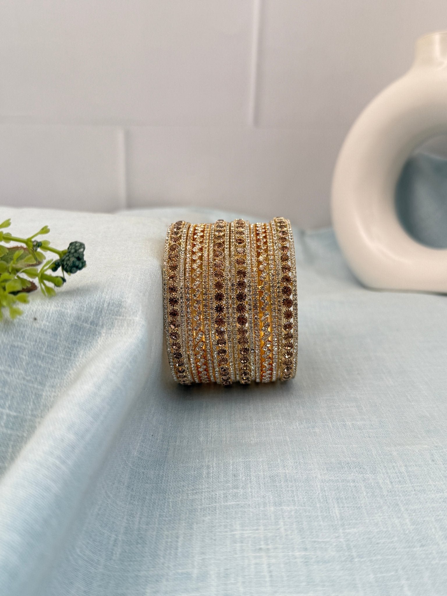 Luxurious Stone Bangle Design 10 Colors 5244 - Mahilas