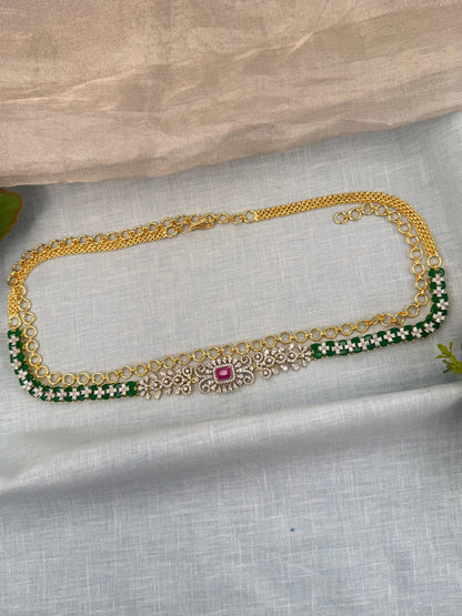 Luxurious Stone Chain Vaddanam Hip Belt 7263 - Mahilas