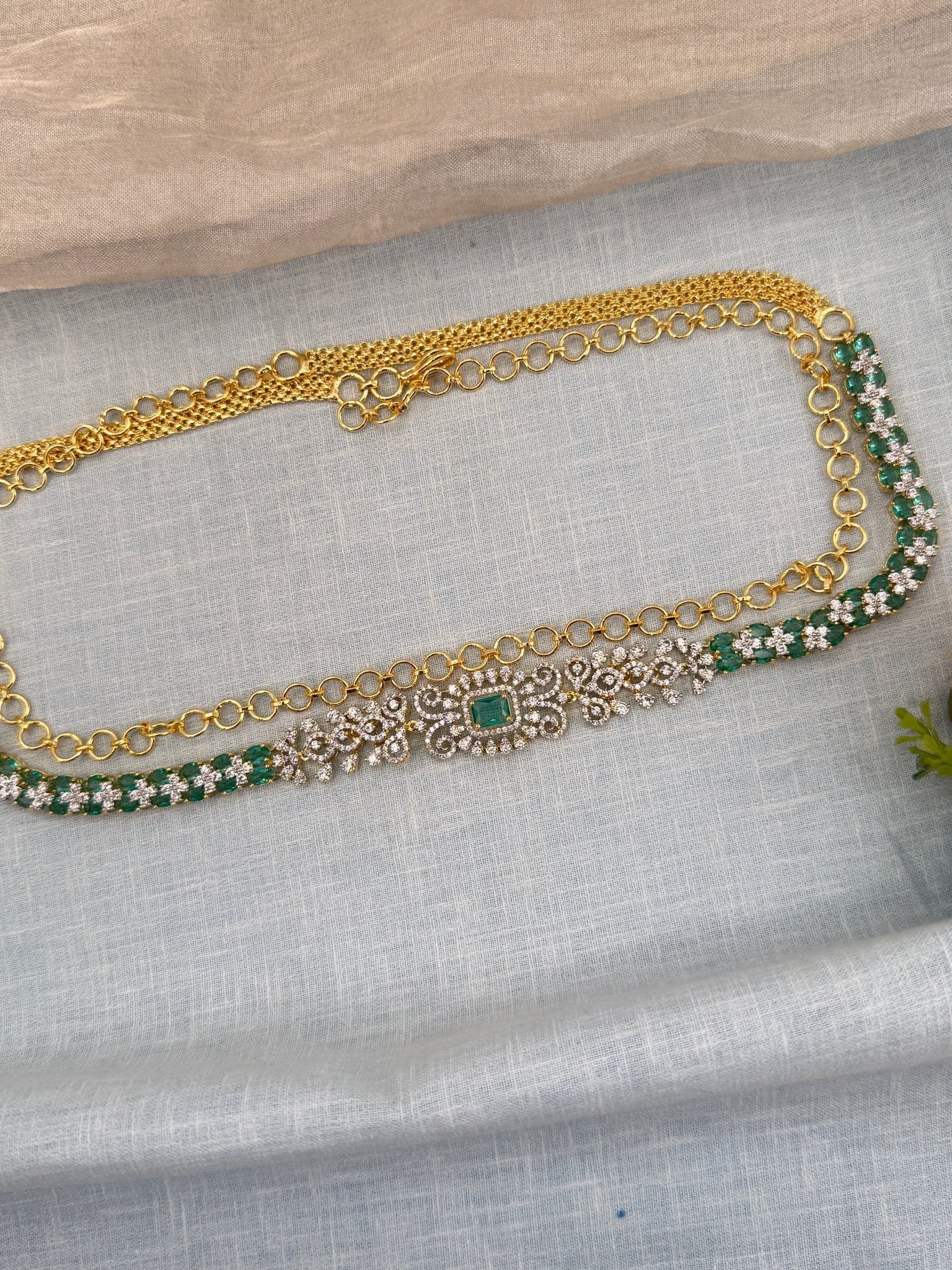 Luxurious Stone Chain Vaddanam Hip Belt 7265 - Mahilas