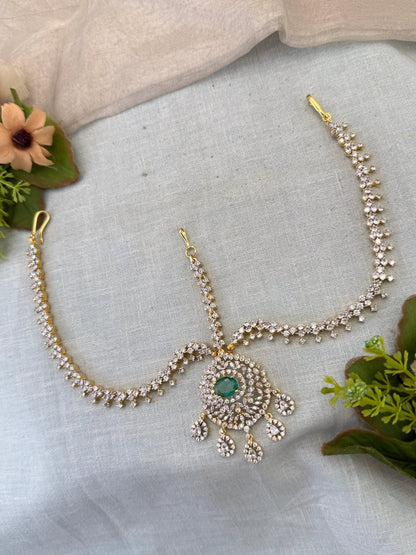 Luxurious Stone Mathapatti Maang Tikka 590 - Mahilas