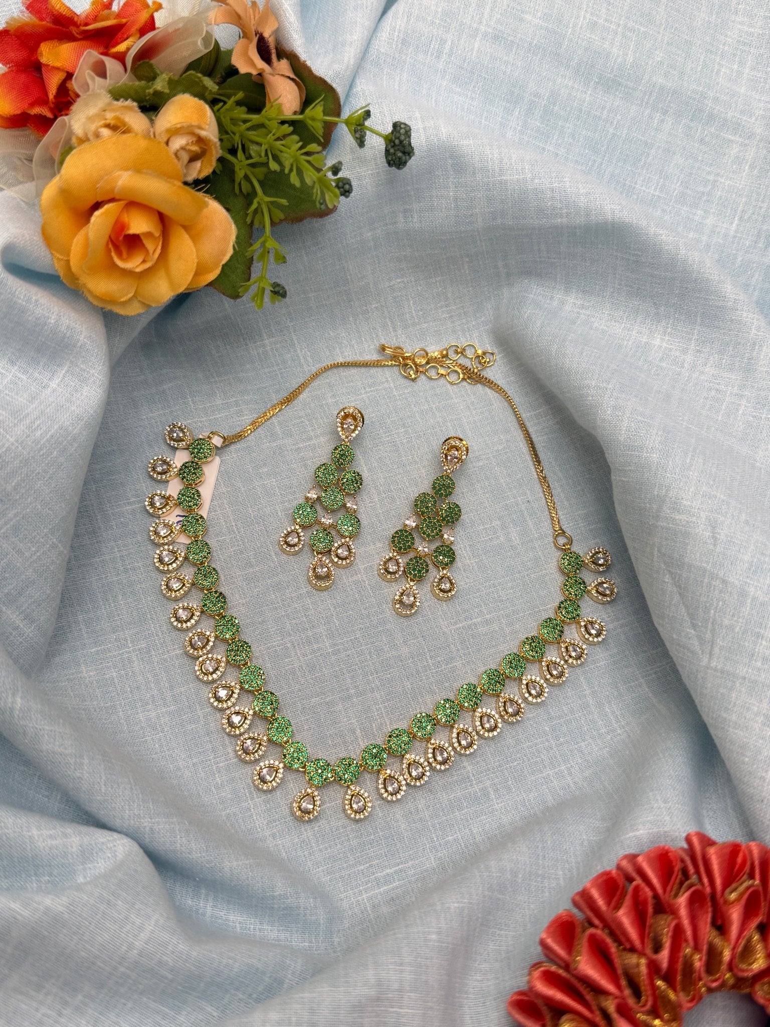 Luxurious Stone Necklace 0174 (3 Colours) - Mahilas