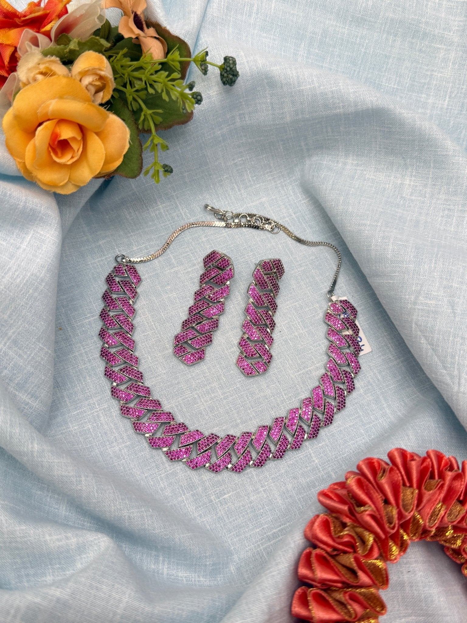 Luxurious Stone Necklace 0176 (3 Colours) - Mahilas