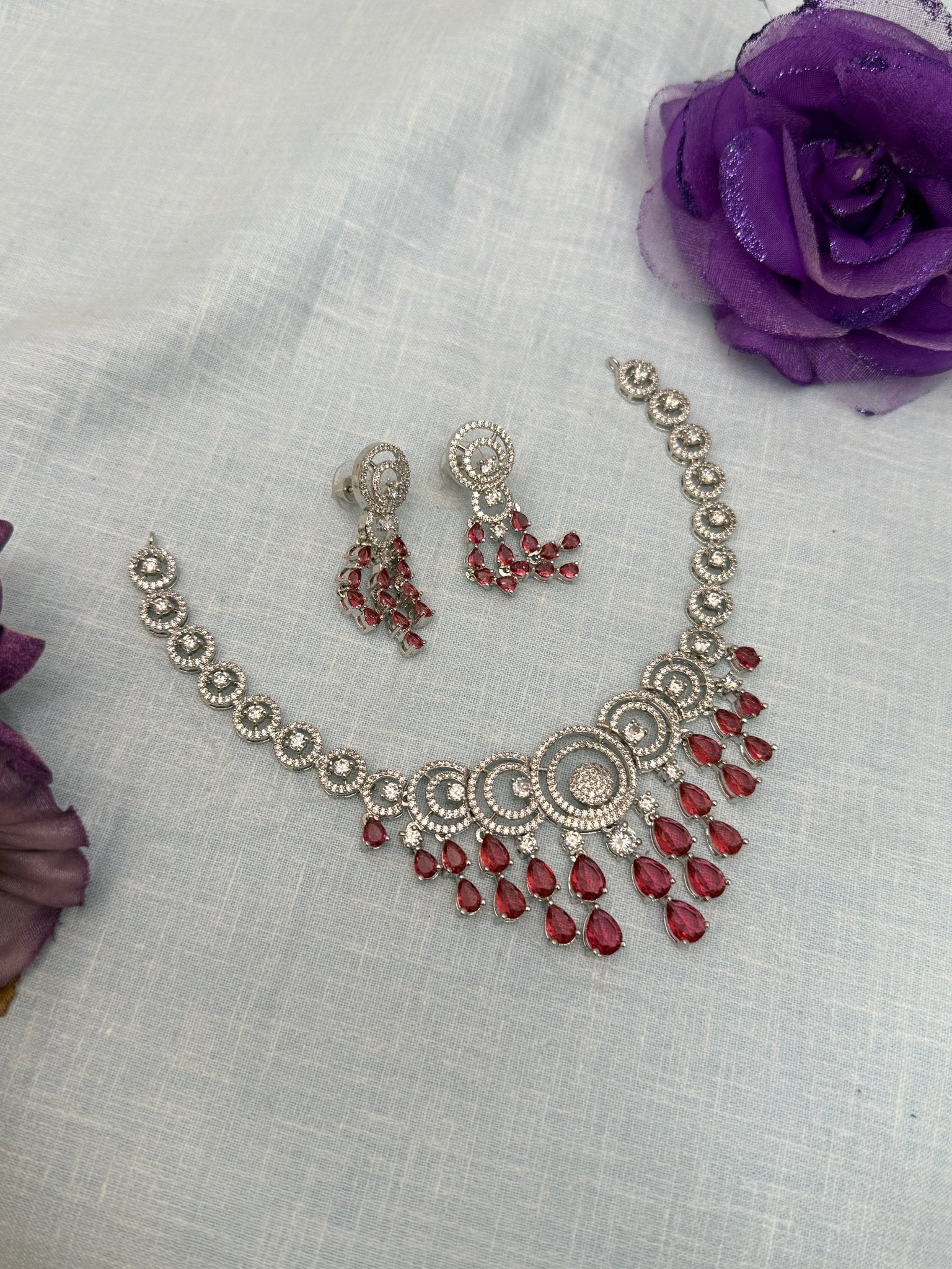 Luxurious Stone Necklace 0395 (2 Colours) - Mahilas