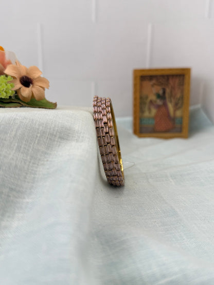 Luxurious Thin Stone Bangles Gold Base 7197 - 9 Colors - Mahilas