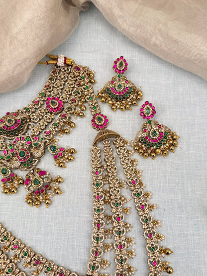 Luxurious Victorian Bridal Necklace Set 259 - Mahilas