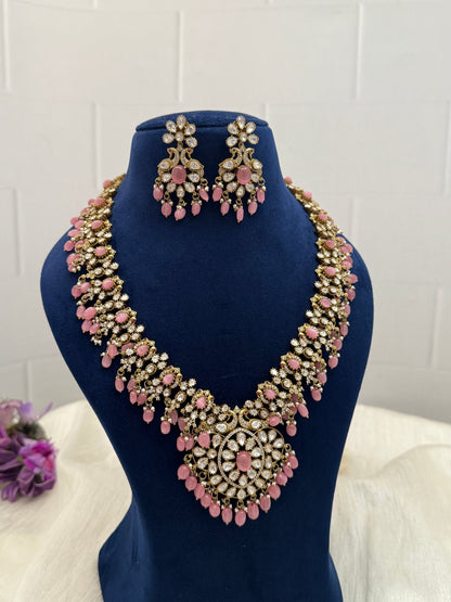 Luxurious Victorian Kundan Necklace Set 175 - 6 Colors - Mahilas