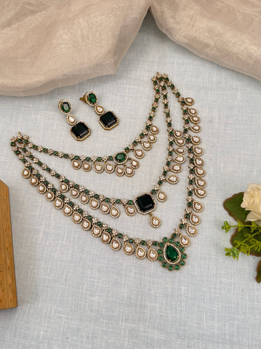 Luxurious Victorian Layer Necklace Set 262 - Mahilas