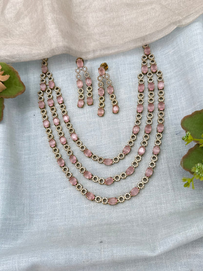 Luxurious Victorian Layer Short Necklace Set 698 - Mahilas