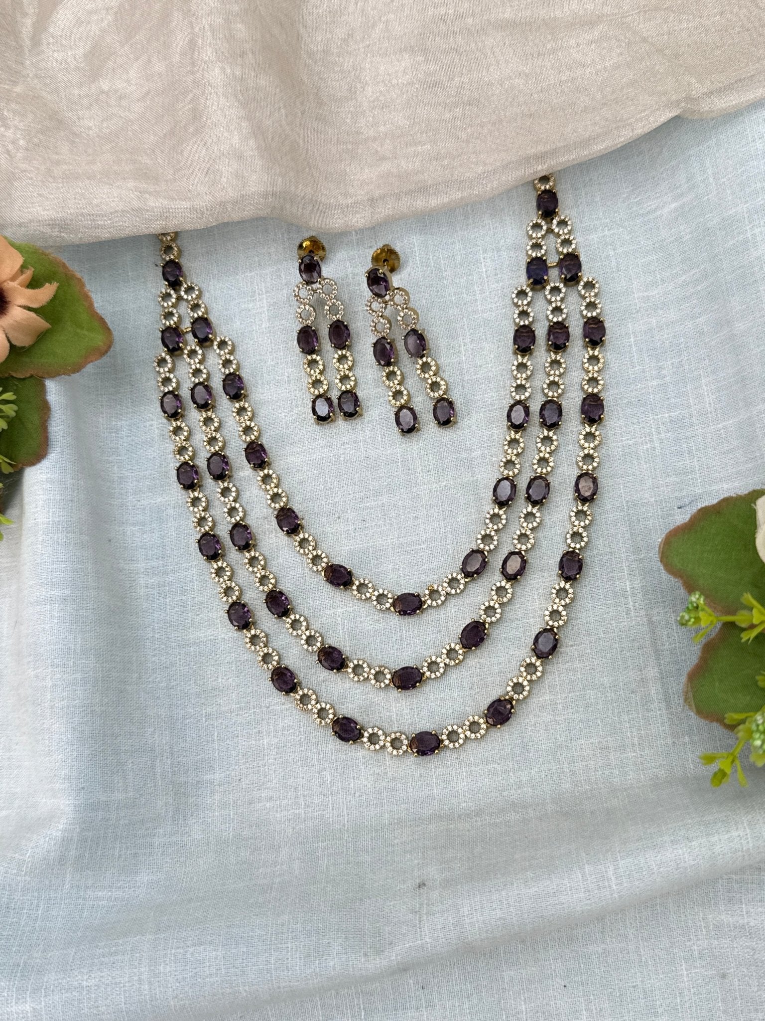Luxurious Victorian Layer Short Necklace Set 701 - Mahilas