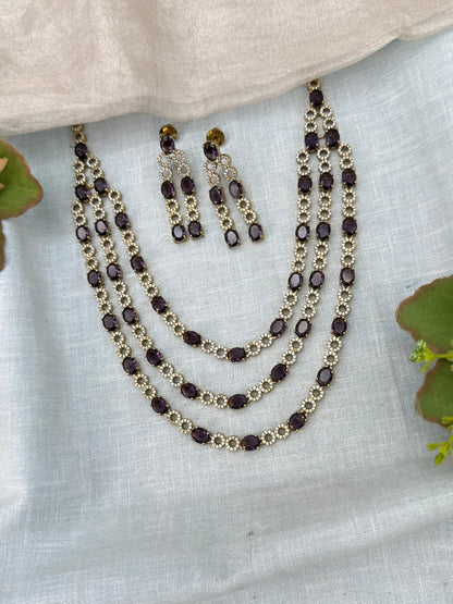 Luxurious Victorian Layer Short Necklace Set 701 - Mahilas