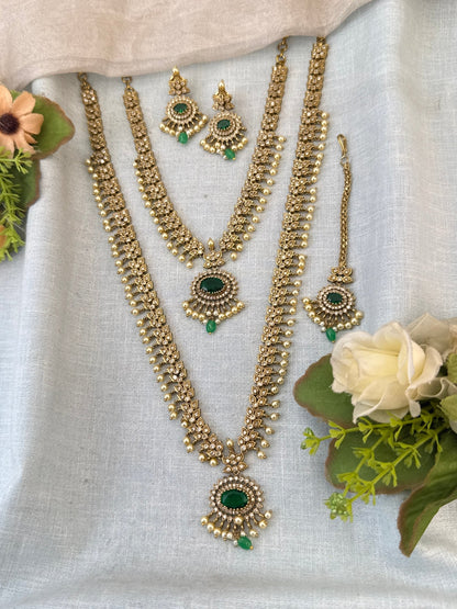 Luxurious Victorian Semi Bridal Neckalce Set 732 - Mahilas