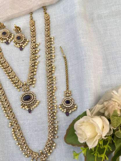 Luxurious Victorian Semi Bridal Neckalce Set 733 - Mahilas