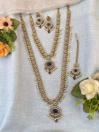 Luxurious Victorian Semi Bridal Neckalce Set 733 - Mahilas