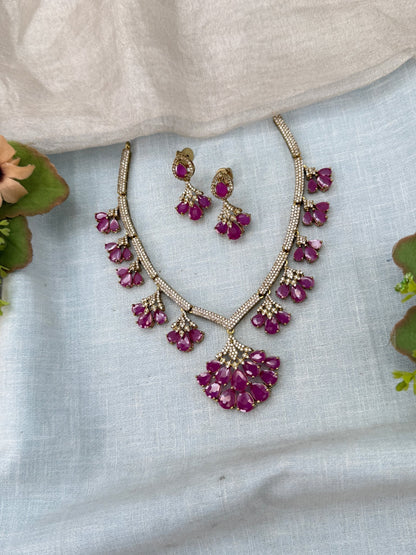 Luxurious Victorian Statement Short Necklace Set 709 - Mahilas