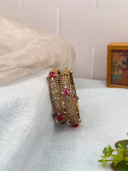 Luxurious Victorian Stone Bangles 7019 - Mahilas