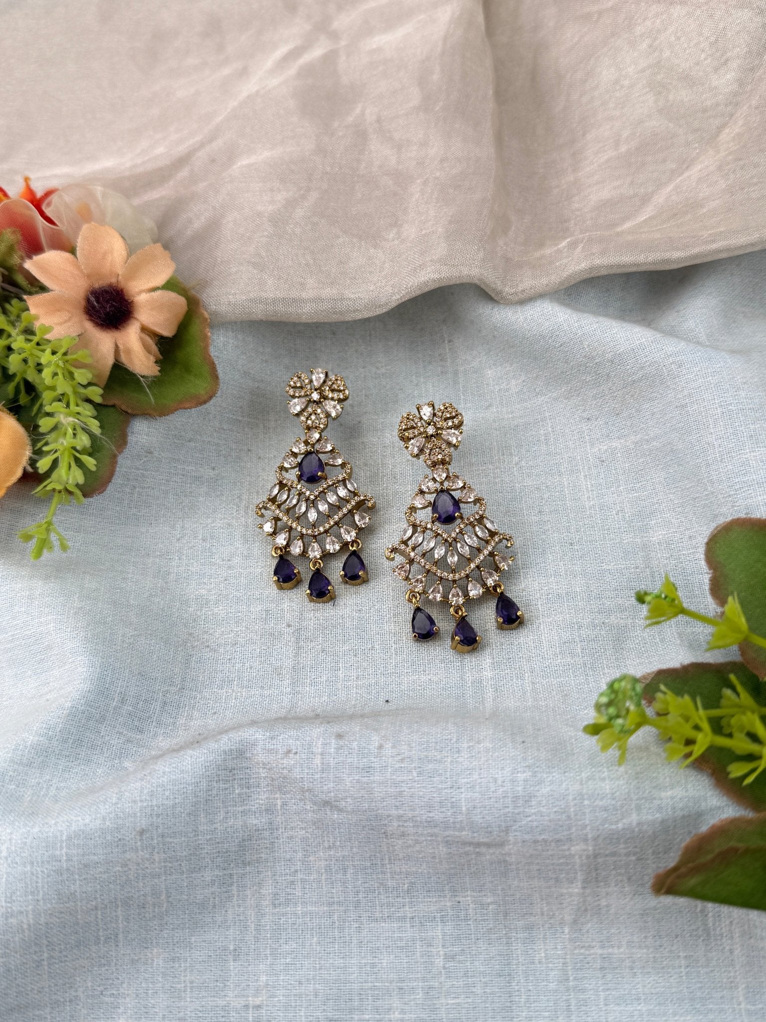 Luxurious Victorian Stone Earrings 0291 - Mahilas