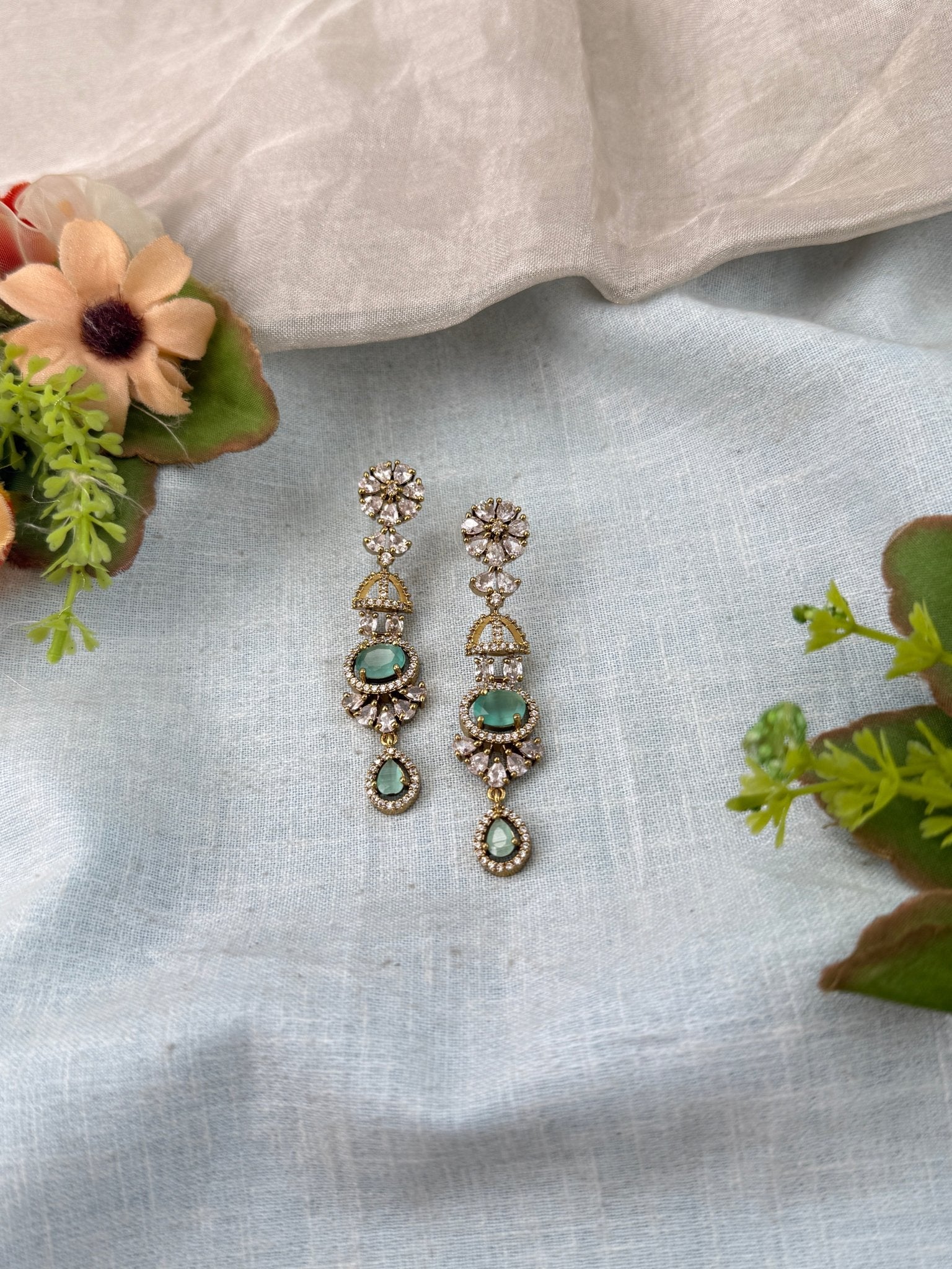 Luxurious Victorian Stone Earrings 0298 - Mahilas