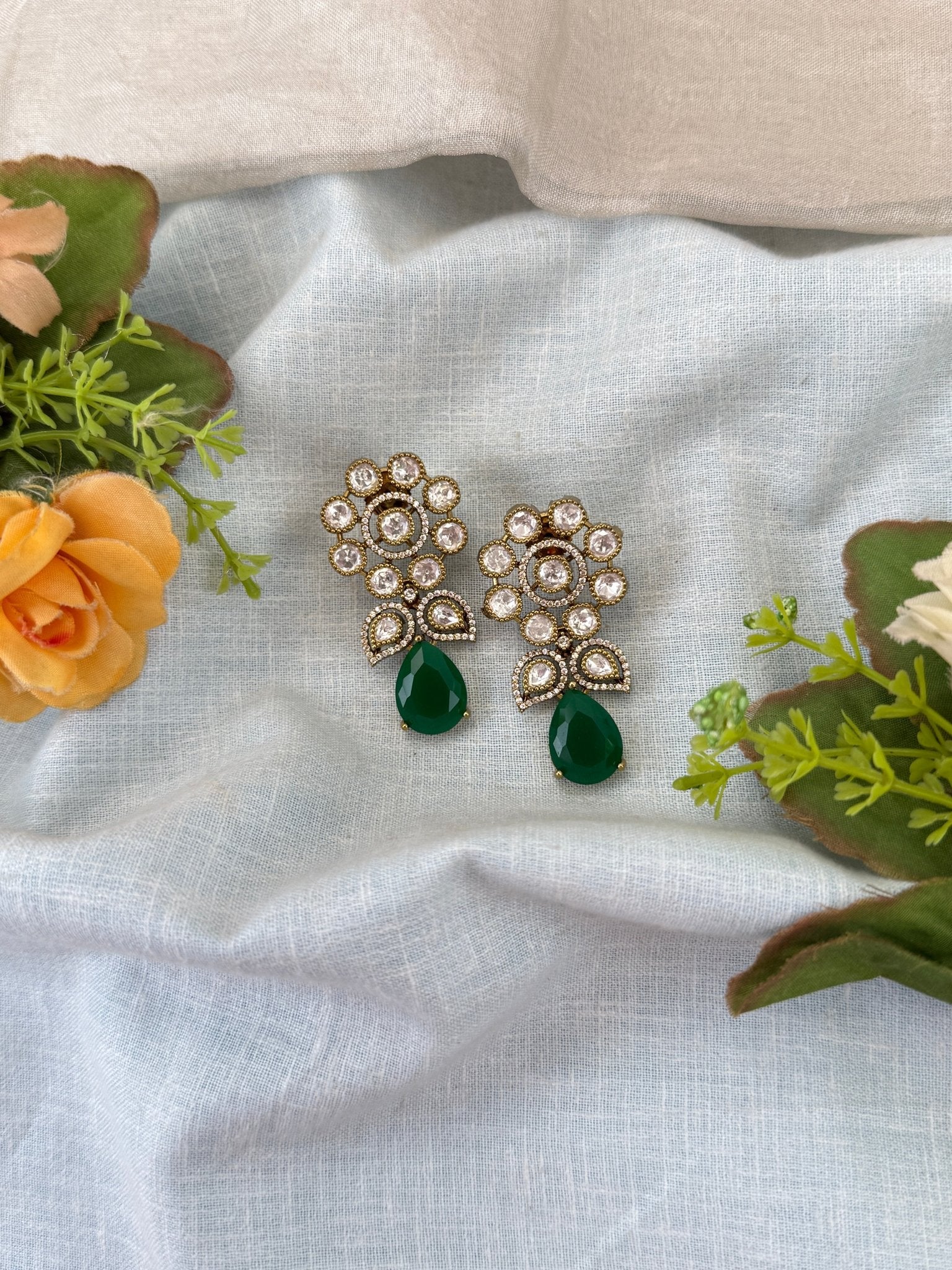 Luxurious Victorian Stone Earrings 0323 - Mahilas