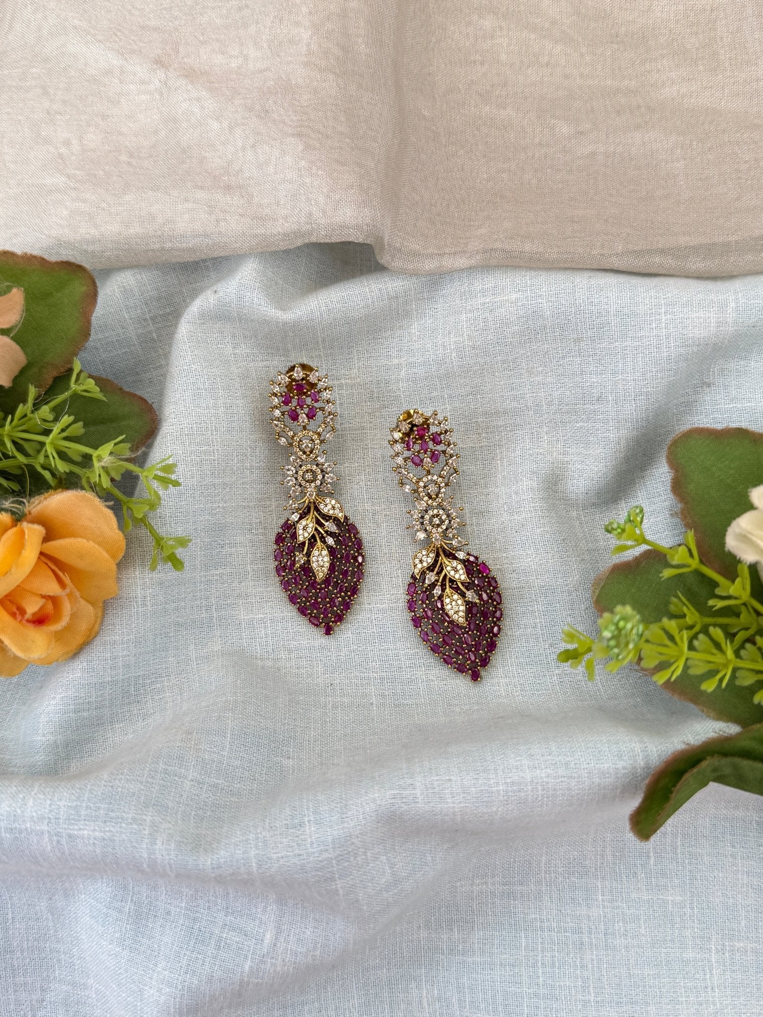 Luxurious Victorian Stone Earrings 0325 - Mahilas