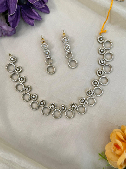 Luxurious Victorian Stone Short Necklace Set 476 - Mahilas